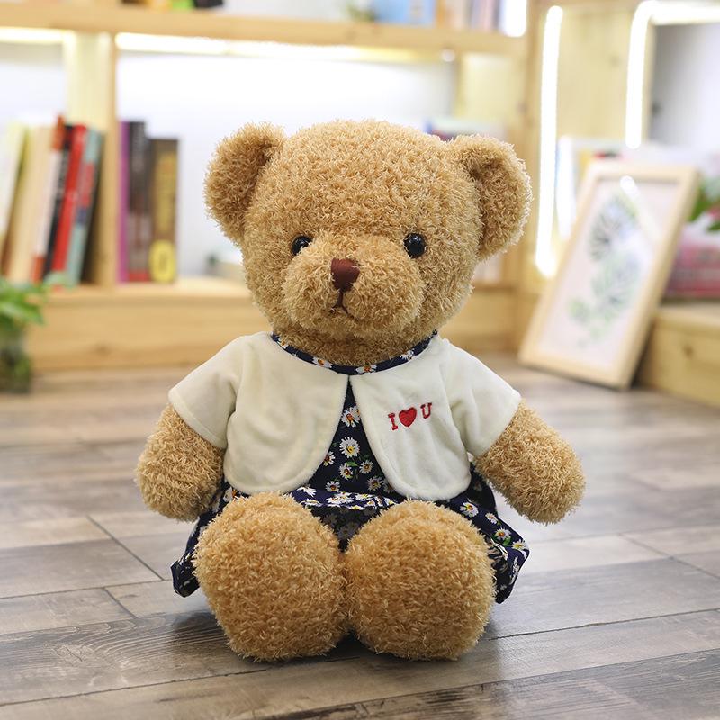 Teddy Bear Sweater Hug Plush Doll for Girls - Valentine's Day or Birthday Gift