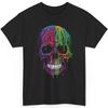Melting Skull Biker T-Shirt Motorcycle Gothic Paint Mens Womens Graphic Tee
