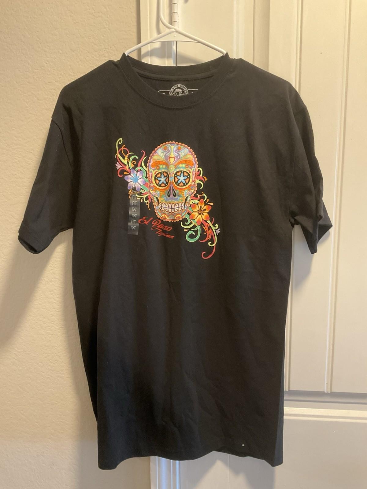 EL PASO TEXAS ~ MEDIUM ~ SUGAR SKULL T Shirt NWT S разноцветный