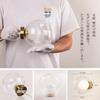 Chende Wall Lamp, Nordic Round, Clear and Milky White Glass, Two-Layer Design, Stylish, LED Compatible, Single Brass Globe, Wall-Mounted Lighting for