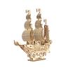 1Pc Wooden Ocean Sailboat Model Three-dimensional Puzzle Children's Toy Tabletop Decoration