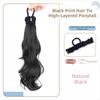 Ponytail Holder Long Wavy Ponytail Hair Fixed Elastic Hair Bands Ponytail  for Kids and Women