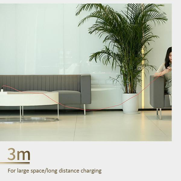 Usams Kabel Pleciony U41 Lightning 3M2A Czerwony/Red Sj397Usb02 (Us-Sj397) Fast Charge