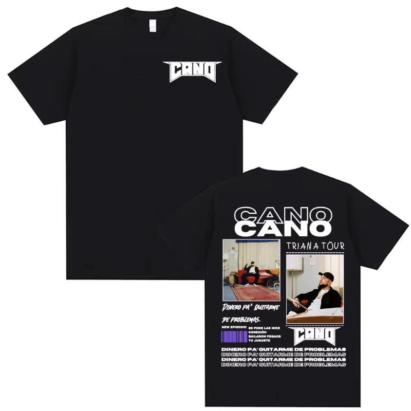 Rapper Cano Triana Tour Album 2025 Printed Tshirts for Unisex Women Harajuku Hip Hop Street Tshirt Casual Cotton Oversized T Shirt