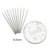 10Pcs/Set 0.3mm-3mm Mini Micro HSS Spiral Twist Drill Bit Drilling Tool Set