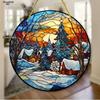 The Nativity of Jesus Scene Acrylic Sun Catcher Wall Hanging Christmas Decorative Sign & Plaque Gift for Family Friend, Novelty Home Decor
