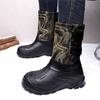Winter Boots for Men Outdoor Waterproof Fishing Boots Plush Warm Mid-calf Cotton Shoes Men Snow Boots Lightweight EVA Work Botas