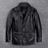 Men Leather Jacket Soft Genuine Cow Leather Coat Edged Vintage Cowhide Windbreaker Men's Clothes Spring Autumn