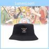One Piece Skull Embroidered Unisex Fashion Breathable Doublesided Bucket Hat For Summer And Outdoor Activities