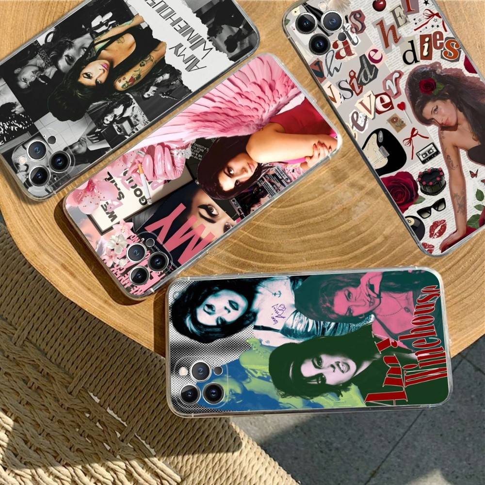 Schöne Frau A-Amy W-Winehouse Transparente Handyhülle Für IPhone 16 15 14 13 12 11 Pro Max Plus Weiche Hülle