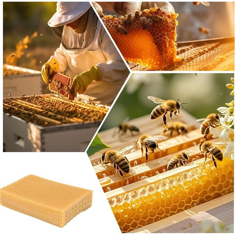 ABBP-For Kids Adults For Kids& Adults 100PCS Beeswax Sheets For Candle Making DIY Craft Supplies Eco-Friendly& Family-Friendly