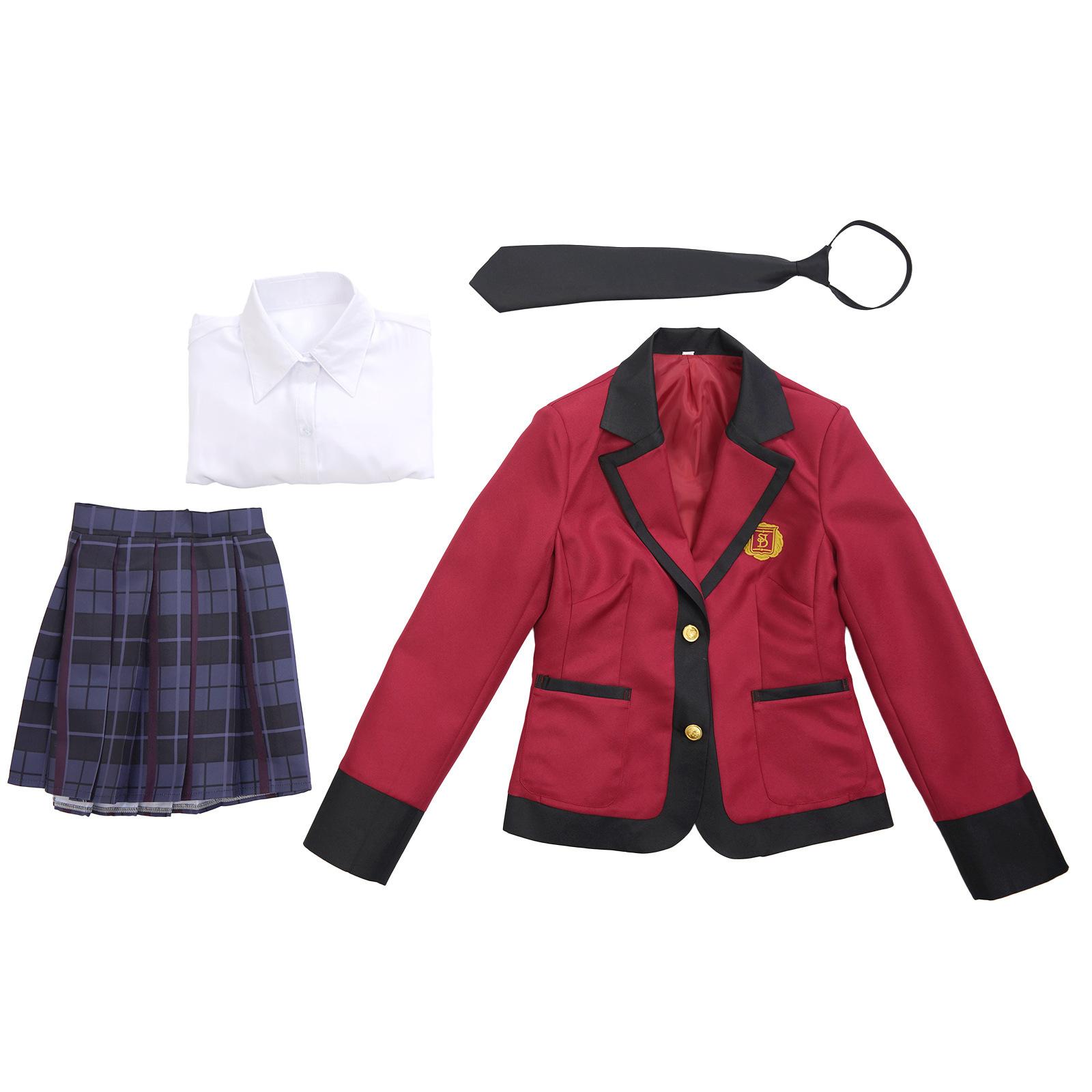 

Костюм для косплея Kakegurui Jabami Yumeko, Аниме школьная форма JK, Платье для Игровой Академии на Хэллоуин и Конвенцию XS