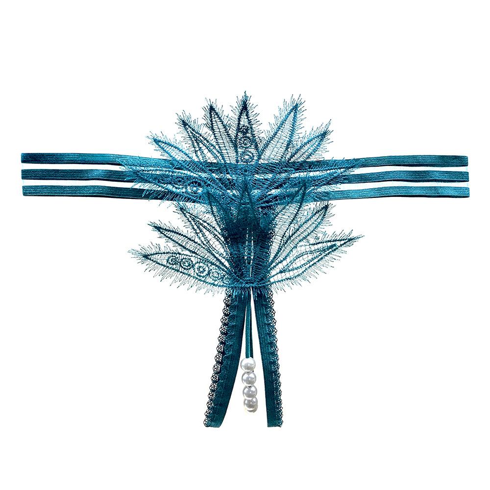 Flirting Eyelashes Lace Panties Can Be Inserted Into Women's Erotic Beaded Massage Bed Teasing Hot Perspective Thong 2290