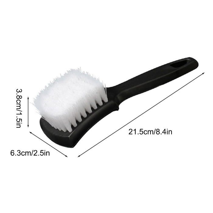 Brosse Lavage Pneus Voiture, Brosse Nettoyage Jantes Voiture avec des Poils Souples pour Nettoyer de Pneus de Roue Extérieure,Blanc