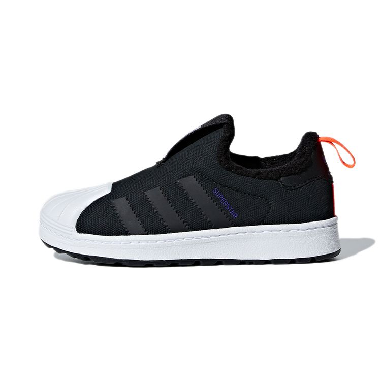 Adidas Originals Superstar 360 Comfortable Non-Slip Durable Low-Top Skate Shoes Kids Sneakers Black White B22503