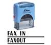 FAX IN FAXOUT Self Inking Rubber Stamp Office Stationary Custom Shiny Stamp