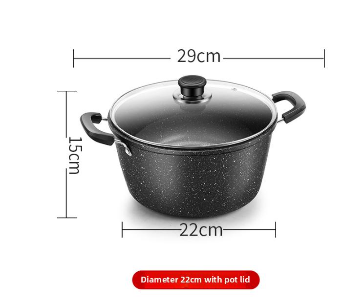 

Кастрюля для супа из майфанского камня Универсальная с двумя ручками Кухонная посуда Суп с крышкой Приготовление лапши Суп для ГАЗОВОЙ Индукционной плиты