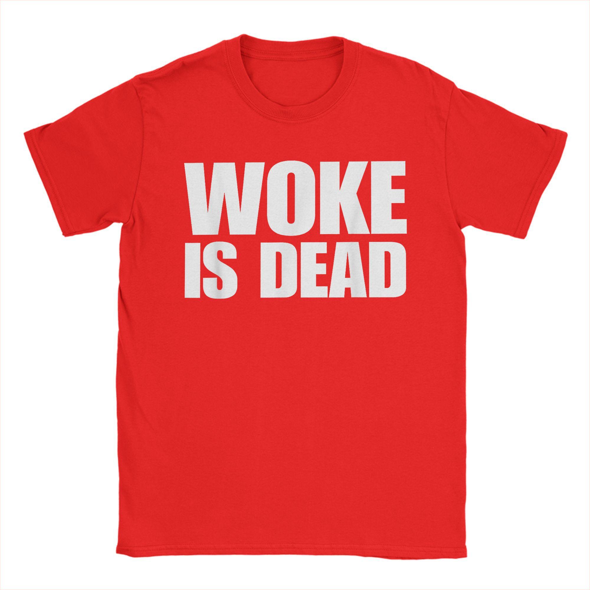 

Woke is Dead Funny Sarcastic Slogan T Shirt for Unisex Pure Cotton Creative TShirt Crew Neck Tee Shirt Short Sleeve Clothing Adult S