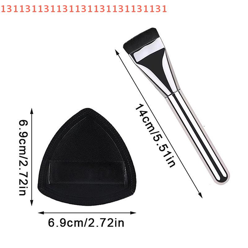 Lekki aplikator do płynnego makijażu ze zintegrowaną gąbeczką Akcesorium do narzędzi do makijażu Płaski pędzel do podkładu