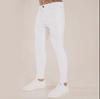 Men's Ripped Skinny Badge-Style Denim Jeans with Zipper Holes