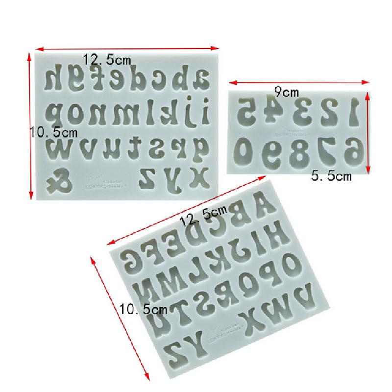 3D Letter Number Silicone Fondant Molds Chocolate Cake Molds Cake Decorating DIY Tools Jelly Cookies Baking Printing Mould
