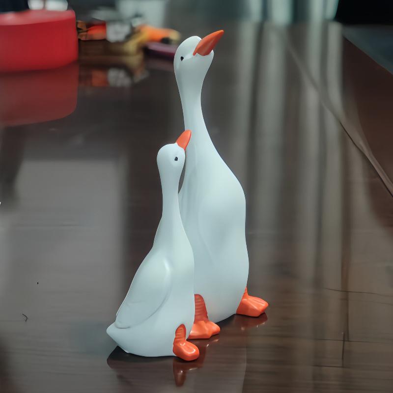 Mikro-Landschaftsdekoration Harzhandwerk Dekoration Gartendekoration Simulation Mutter Kind Ente Hofdekoration