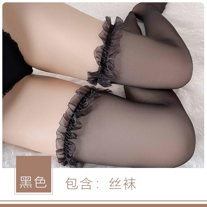 Sexy women's seduction sexy perspective high socks knee leg socks stockings stockings