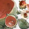 Cute Funny Frog Jewelry Dish, Big Mouth Toad Ring Holder, Ceramic Animal Trinket Tray, Cute Frog Desk Decor, Catchall Key Bowl