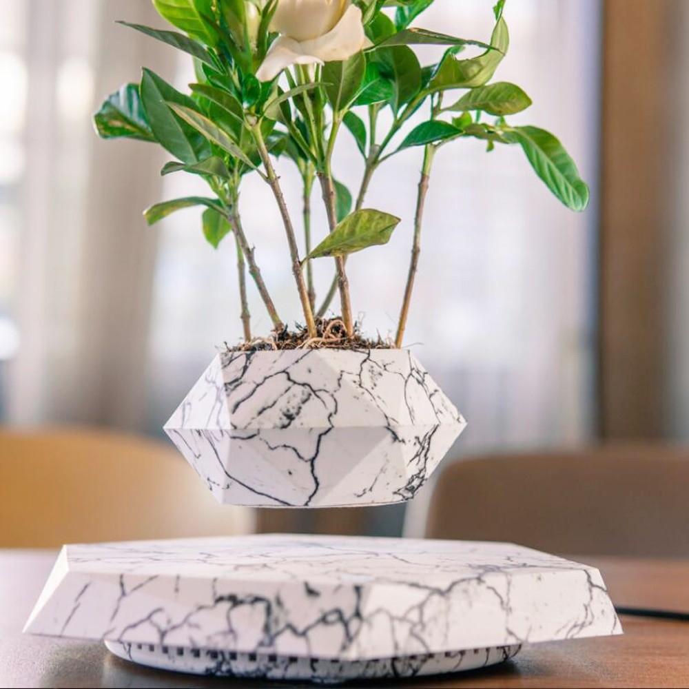 Household Levitating Air Bonsai Pot Rotation Flower Pot Planters Potted Plant Without Plants Magnetic Suspension Floating Pot