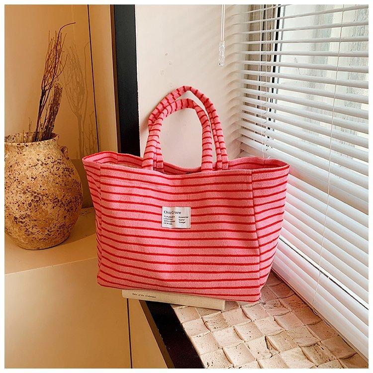New Niche Bag, Striped Fashion, Lazy Style Tote