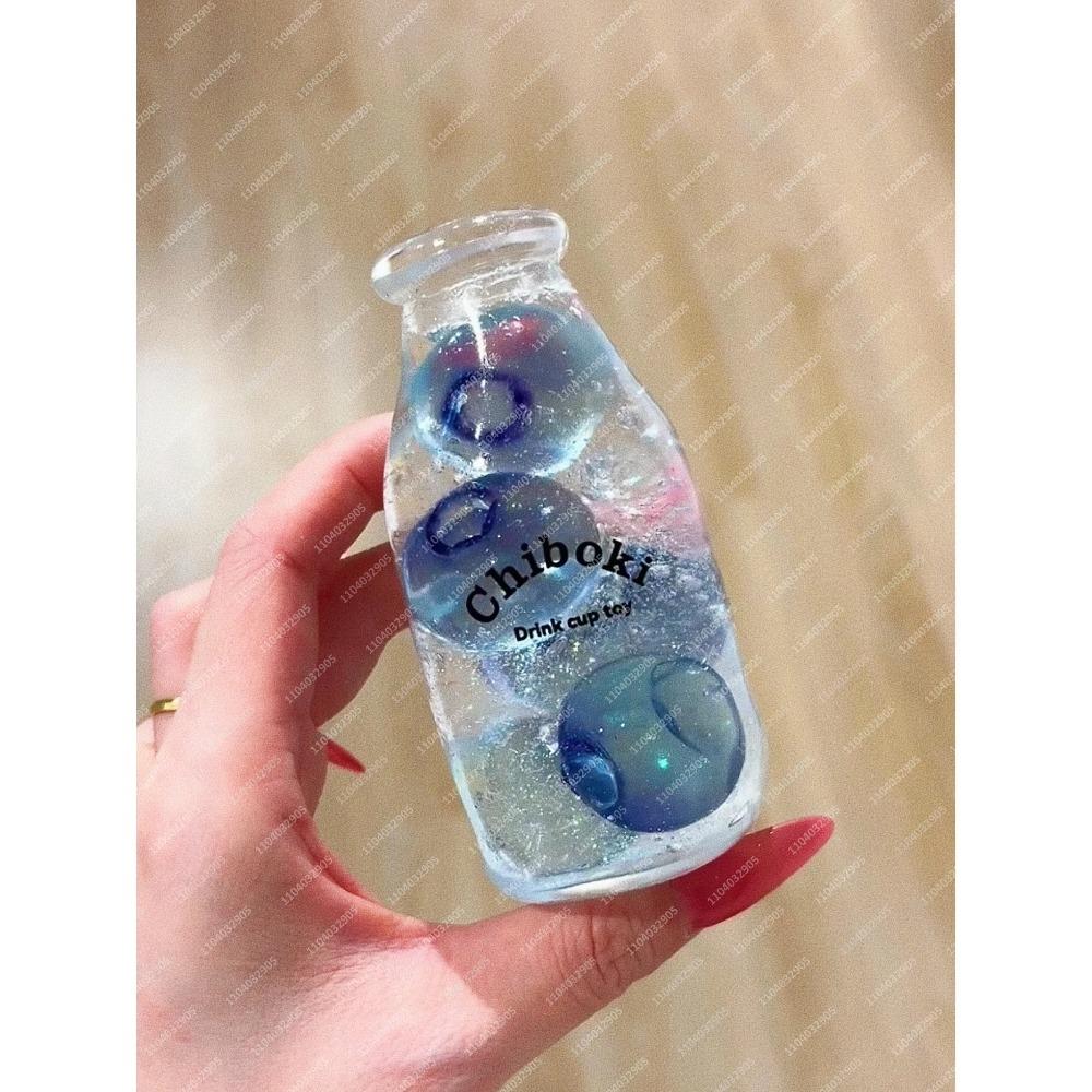 Boba Bottle Stress Ball Squishy Toy Water Bottle Fidget Toys ASMR Sensory Novelty Toys For Kids and Adults Anti Stress Relief