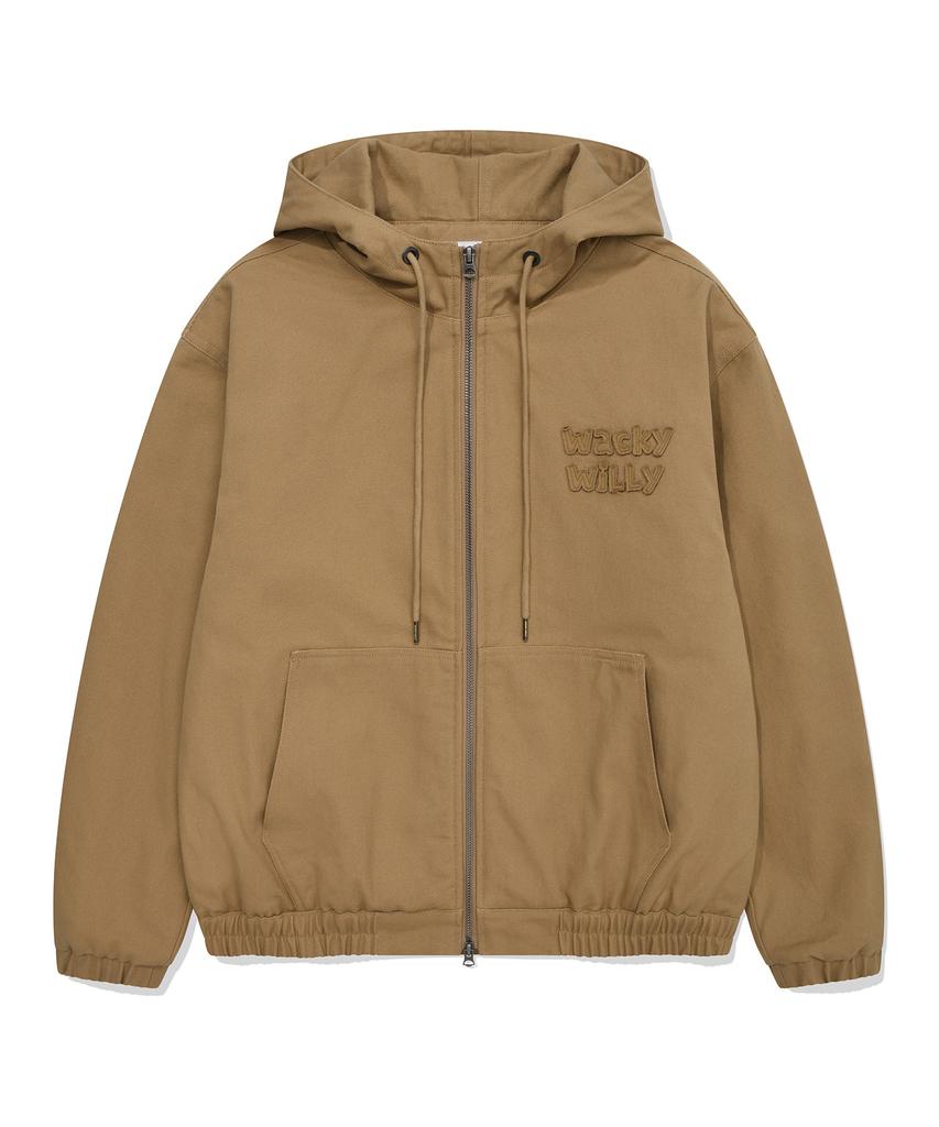 Wacky Willy Hooded Padded Work Jacket Beige