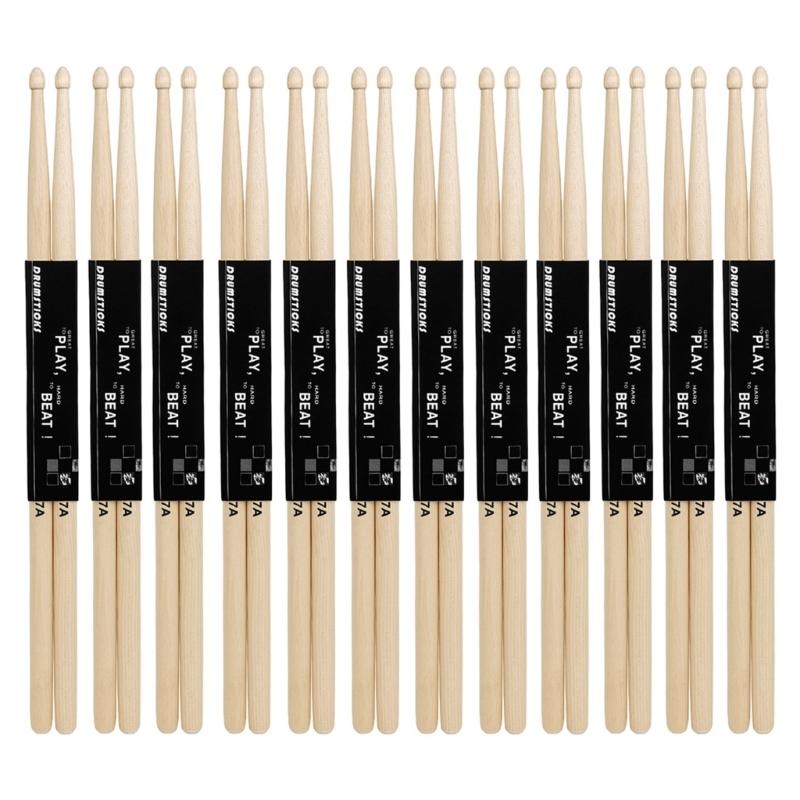 7A Drumsticks 24Pcs Maple Wood Drumsticks for Drum Exercise Drum Sticks Set 1