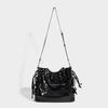2025 Summer New Fashion Versatile Niche High-End Feel Drawstring Motorcycle Style Large Capacity Crossbody Shoulder Tote Bag