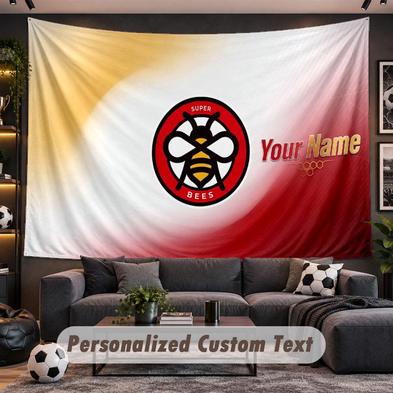 Brentford Football Personalized Tapestry Support Custom Name, Wall Art Home Decoration