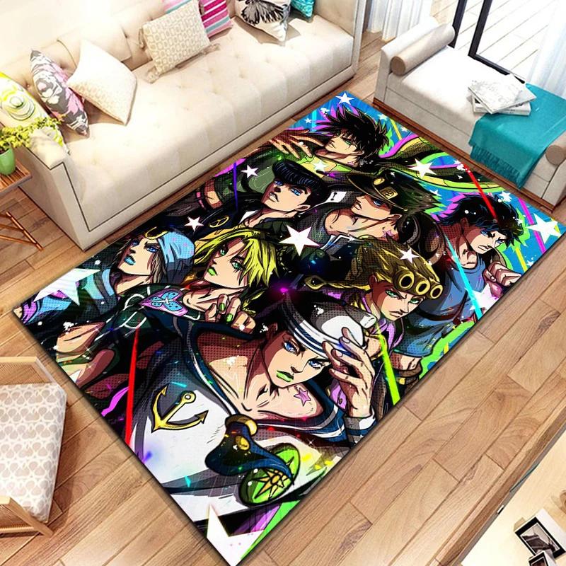 

15 размеров ковер с узором JoJo-Bizarre-Adventure для гостиной, коврик для ванной, креативный придверный коврик, ковер для спальни, домашний декор 60x90(23x35in)