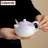 111ml Kiln Fambe Crystal Glaze Xishi Teapot Handmade Tea Infuser Pot Tea Making Kettle With Ball Hole Teaware Decoration Craft