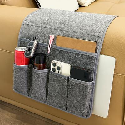 Aufbewahrungstasche zum Aufhängen, Sofa-Armlehnen-Organizer mit 6 Taschen, einfach zu installierender Relaxsessel-Couch-Organizer, Caddy, Fernbedienungshalter