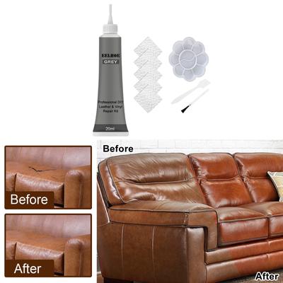 Leather Repair Kit for Couch Leather Dye Leather Repair Color Gel Leather Color Restorer Scratch Filler with Accessories
