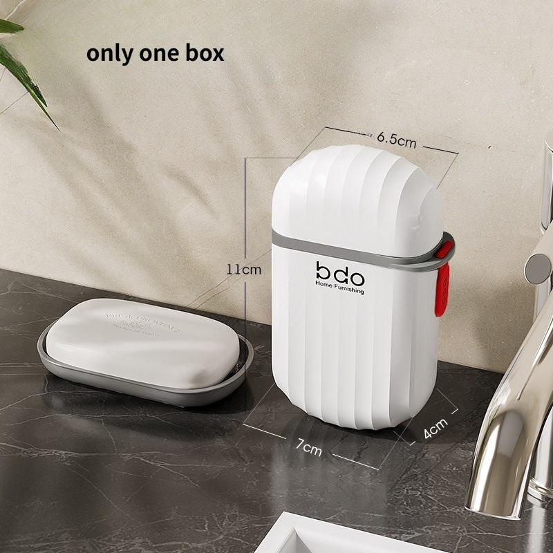 

1pc Creative Travel Soap Box Lid Sealed Drainable Portable Small Holder Business Trip Travel Use Waterproof Durable
