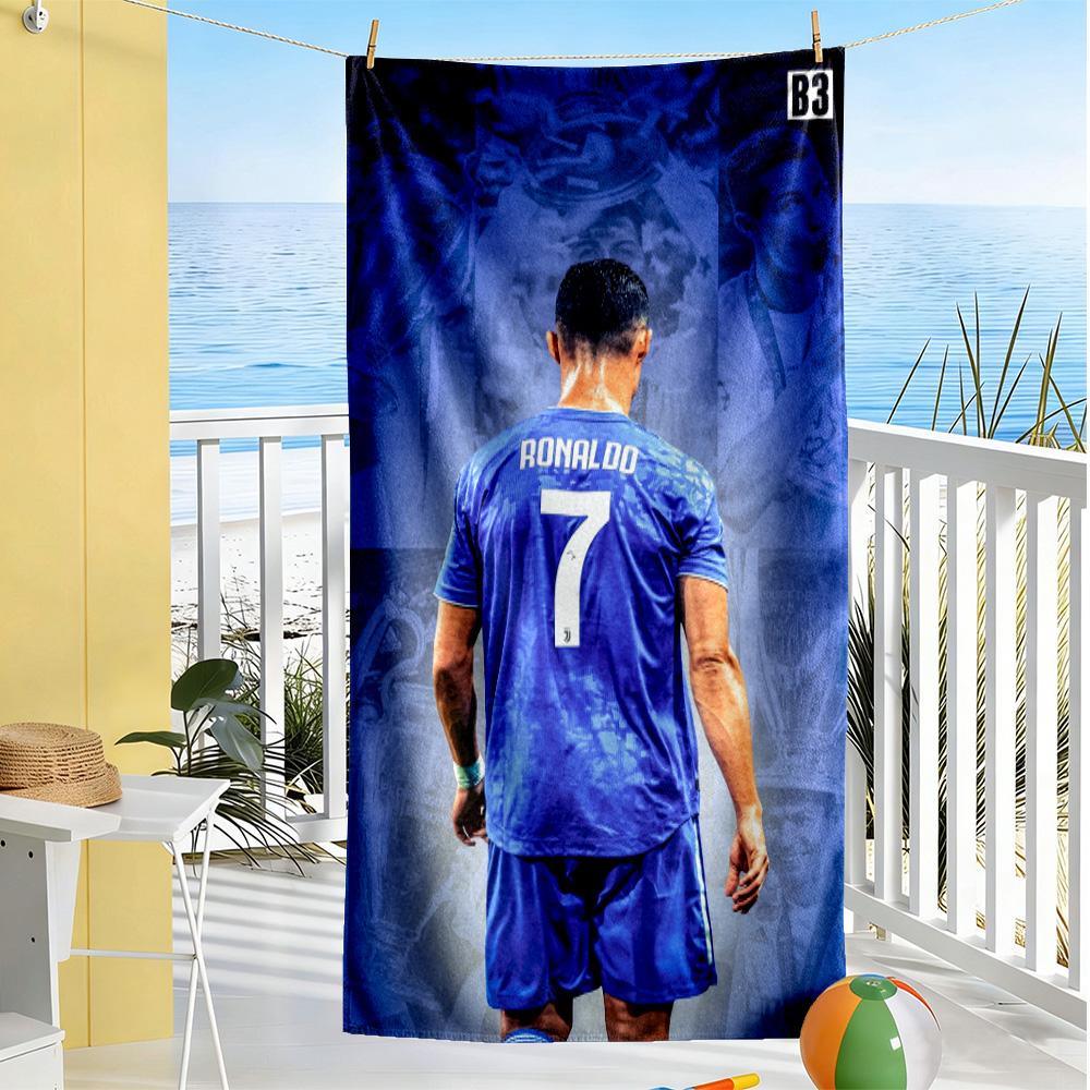 Ronaldo's Manchester Glory Beach Towel Super Soft & Absorbent Comfortable Lightweight