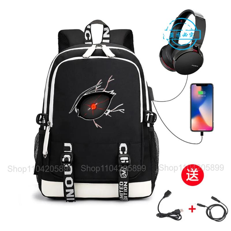 Tokyo Ghoul Backpack Anime Mochila Large Capacity Schoolbags Kaneki Ken Cartoon Travel Bag Laptop Boys Gift Rucksack