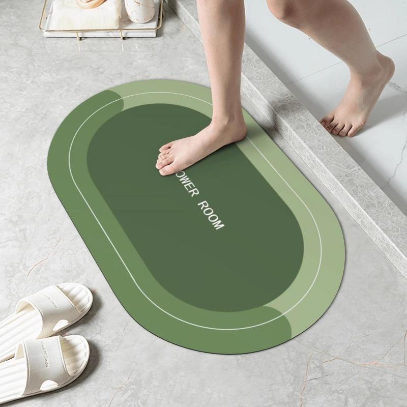 Diatom Mud Absorbent Floor Mat, Bathroom Light Luxury Floor Mat, Bathroom Toilet Anti Slip Quick Drying Floor Mat
