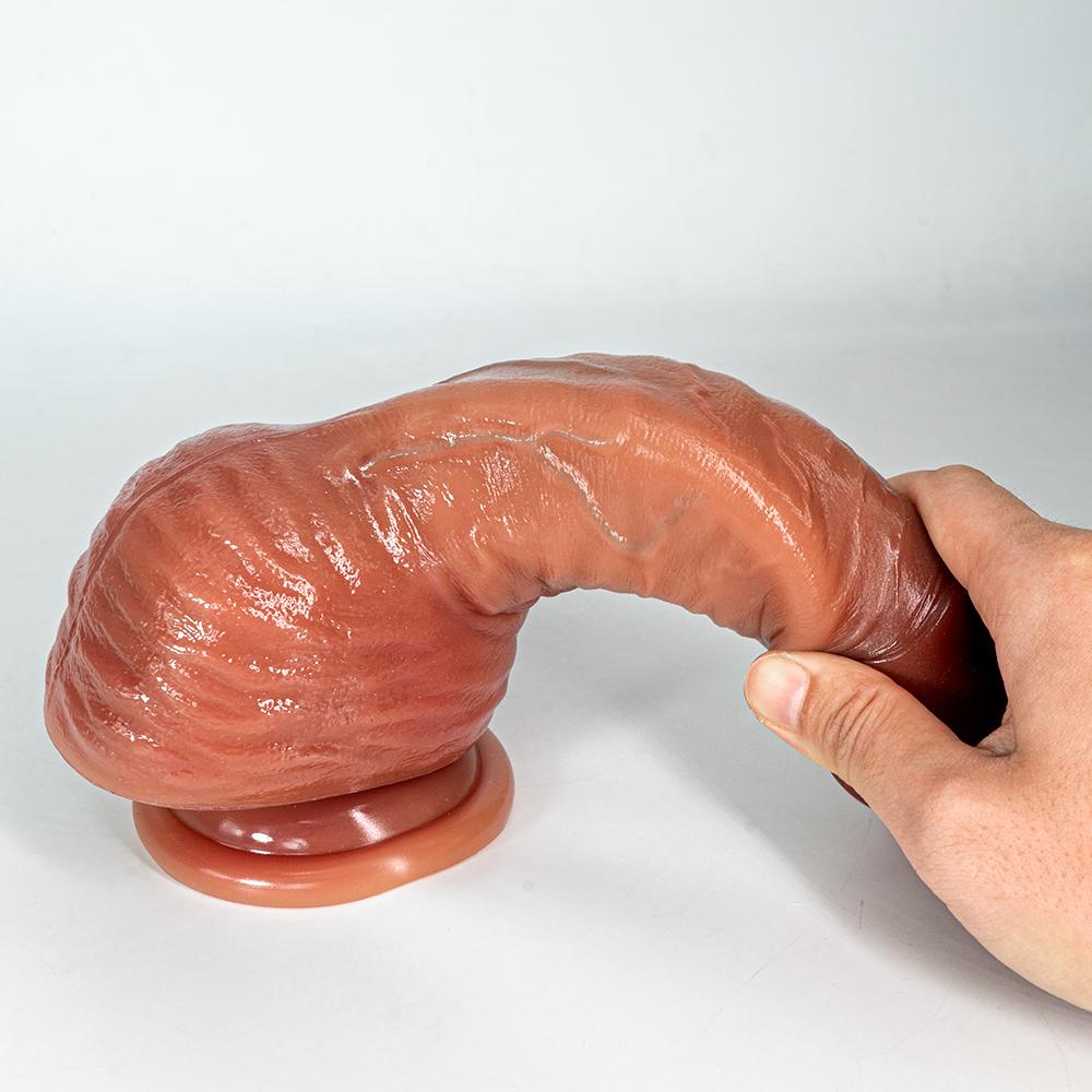 Doppelter flüssiger Silikon-künstlicher Penis-Make-up-weiblicher Masturbator dicker langer Urlaubs-Penis für Erwachsene