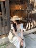 A sweet peach yikett on the run princess long dress summer temperament vacation style thin design white dress
