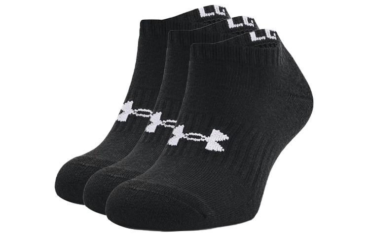 Under Armour Ankle Socks Unisex 3 Pack Black 1363241-001 M