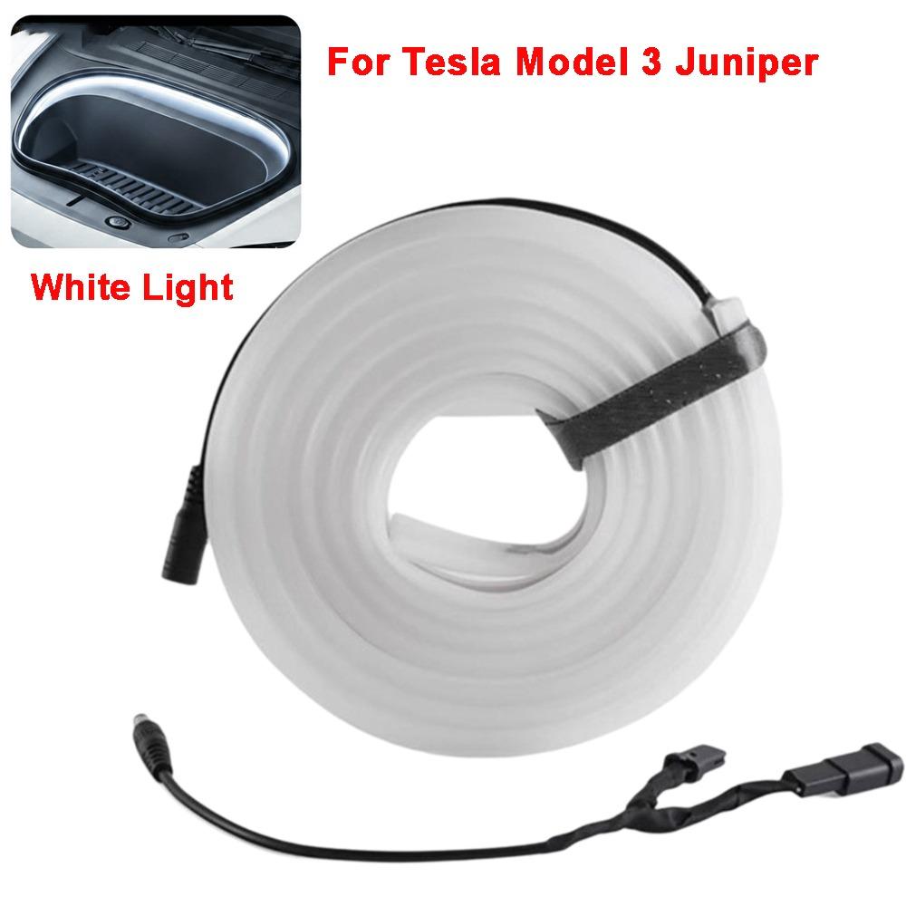 Flexible Silicone Interior Ambient Lighting Strip for Tesla Model 3 Y Juniper 21-26 Front Trunk