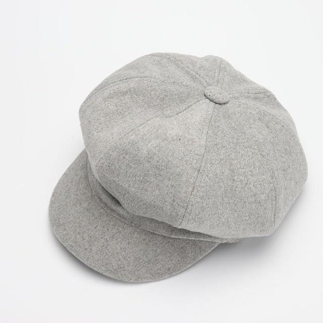 MEIZOKEN Winter Autumn Newsboy Women Woolen Style Warm Hat Beret Octagonal MEIZOKEN Winter Autumn Newsboy Women Woolen Style Warm Hat Beret Octagonal