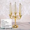 Metal Candle Holder 3 Arms High Gloss Retro Exquisite Candlestick Holder for Dining Tables Wedding Decoration
