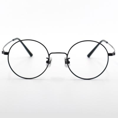 Aloeyewear [ALO BASIC] AL8201 0909M Round Black Metal Glasses
